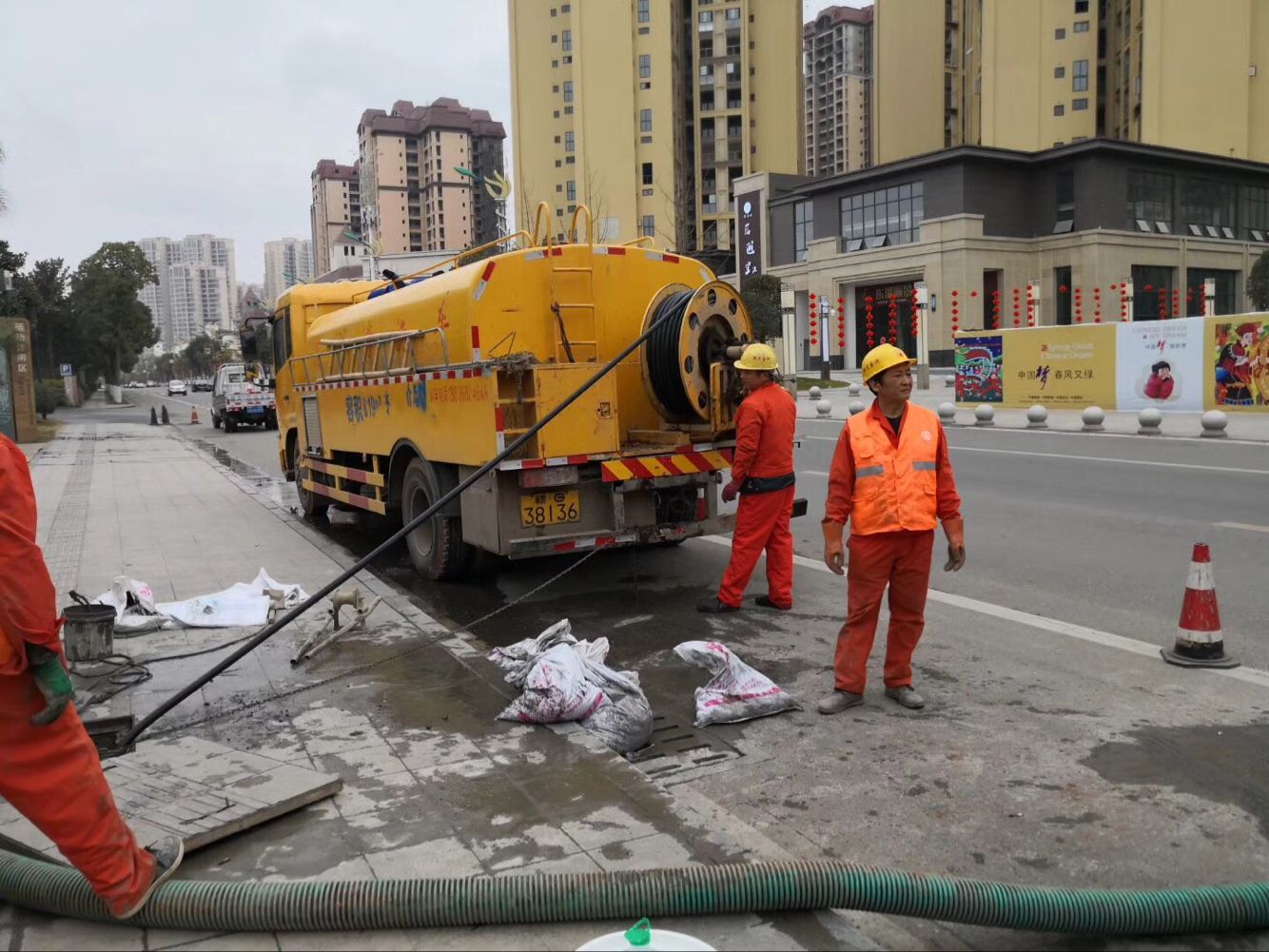 东升镇排污管道清淤-管道清洗